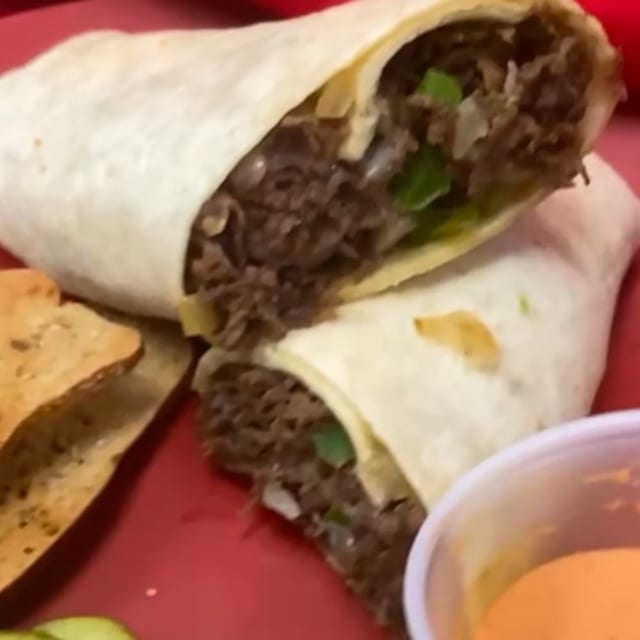 Cheese Steak Wrap.